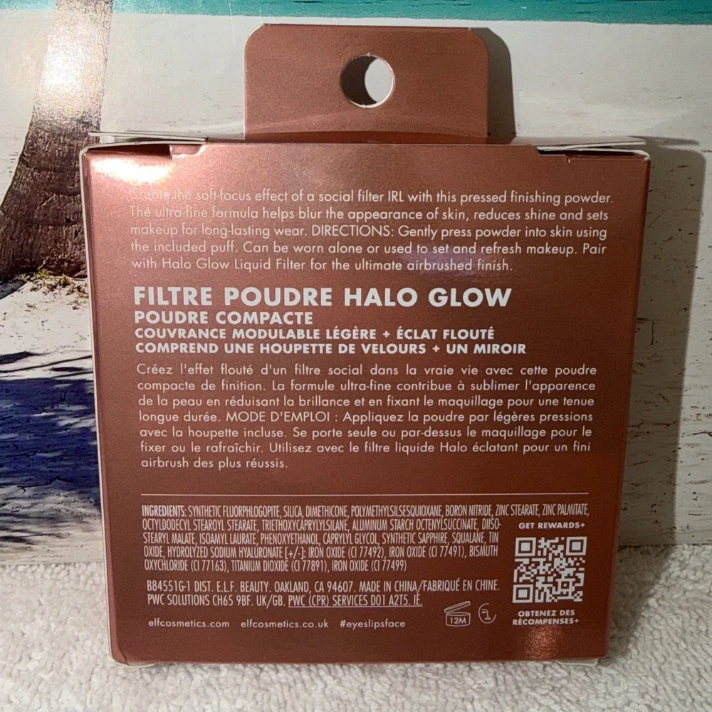 ELF Halo Glow Powder Filter Pressed Powder Deep Warm Finishing New